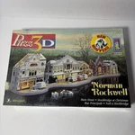 New Wrebbit 3D Norman Rockwell Main Street Stockbridge At Christmas Puzzle. Fixed Price $21.95.