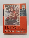 Vintage Tuco Deluxe Picture Puzzle 300-500PC 16X20" Girl Dog Snowshoes Complete. Fixed Price $29.99.
