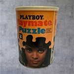 Sealed 1968 Playboy Playmate Puzzle Can Vintage Centerfold Jigsaw Tin - Read. Fixed Price $34.99.