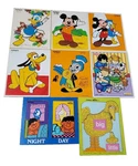 Vintage Wooden Puzzles Playskool Disney Mickey Donald Sesame Street Lot Of 8. Fixed Price $47.99.