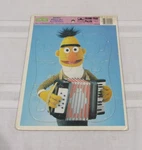 1986 Sesame Street Bert Plays The Accordion Frame Tray Puzzle. Fixed Price $9.99.