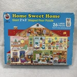 Vtg Frank Schaffer Home Sweet Giant Puzzle 2X3 26 Large Pieces & 9 Mice. Fixed Price $34.99.