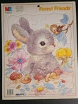 Vintage 1987 Mb 25 Pieces Rabbit Bunny Puzzle Forest Friends Milton Bradley. Fixed Price $17.00.