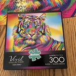 Buffalo Games Vivid Collection "tiger Stripes 300 Piece Puzzle Complete. Fixed Price $7.00.