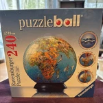 New! Puzzleball World Map 240 Piece 3D Ravensburger Germany Sealed. Fixed Price $24.99.