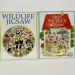2- Usborne Wildlife 360 Pc/find The Duck Jigsaw 24 Large Puzzle Vintage 1994. Fixed Price $49.95.