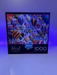 New Buffalo Sky Roads Puzzle Vivid Collection 1000 Piece Jigsaw Hot Air Balloons. Fixed Price $12.50.