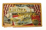 Antique 1915 Parker Brothers United States Map Puzzle & Colorful Box. Fixed Price $39.00.