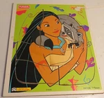 Vintage Playskool Wooden Tray Puzzle Pocahontas Disney Preschool 7 Pc 241-06 Guc. Fixed Price $9.98.