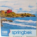 Springbok 1000 Piece Puzzle "light House Point" Ocean Landscape IJIG10574. Fixed Price $9.95.