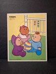 Vintage 1991 Playskool Cabbage Patch Playpen Pals! 7PC Wooden Tray Puzzle 240-05. Fixed Price $6.00.
