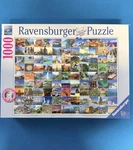 Ravensburger 1000 Pc Puzzle - 99 Beautiful Places On Earth 193714 New Sealed. Fixed Price $13.99.