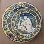 Vintage 1965 Springbok The Virgin John Adorning Christ Jigsaw Puzzle Circular. Fixed Price $26.99.