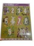 Vtg 1974 Whitman Help Yourself Numbers Frame Tray Puzzle Nip Animals Counting. Fixed Price $6.99.