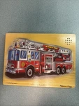 Wooden Melissa & Doug Fire Engine Sound Peg Puzzle - 9 Pieces. Fixed Price $10.00.
