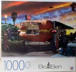 Milton Bradley Big Ben Hot Diggity Dog 1000 Piece Jigsaw Puzzle. Fixed Price $21.00.