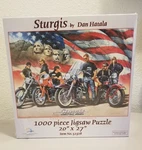 Sturgis Rally 1000 Piece Puzzle 20" X 27" Dan Hatala Item #52328. Fixed Price $14.99.