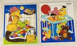 Lot Of Vintage Playskool Big Bird Baby Bert Ernie #315-24&25 Wooden Puzzles. Fixed Price $29.99.