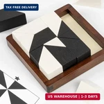 Wooden Hidden Blocks Puzzle Game - 80 Brain Challenges With Solid Box & Del. Fixed Price $26.83.