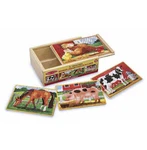 Melissa & Doug Wooden Jigsaw Puzzles In Box Farm Animals. Fixed Price $24.30.