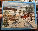 Vintage Saalfield Artcraft Blue Ribbon 260 Pcs. Jigsaw Puzzle New England Winter. Fixed Price $17.00.
