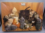 Vintage Jumbo 1500 Pc Kittens Cats Puzzle -35.5" X 23.5" -1998. Fixed Price $12.99.