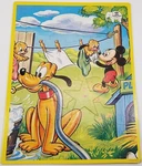 N) Vintage Jaymar Jumbo Walt Disney Mickey Mouse Pluto Frame Poster Tray Puzzle. Fixed Price $19.99.