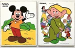 2 Vintage Playskool Mickey Mouse & Snow White Dwarfs Wooden Puzzles 1970S. Fixed Price $19.99.