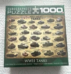 Eurographics Puzzle 1000 Piece Wwii Tanks Made In Usa New Sealed Box. Fixed Price $10.00.