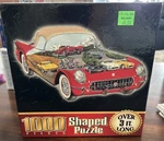 Corvette Car Shaped 1000 Piece Jigsaw Puzzle Street Muscle 3FT Sure-lox Sealed. Fixed Price $25.00.