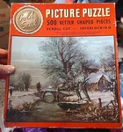 Vintage Gold Seal Picture Jigsaw Puzzle 500 Thick Pieces "winter Dusk" #5337. Fixed Price $17.00.