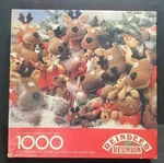 Vintage Springbok Jigsaw Puzzle Reindeer Reunion Rodney 1000 Pieces 24X30". Fixed Price $39.99.