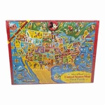 Vintage Walt Disney Mickey Mouse United States Map Puzzle Jaymar 22" X 17" New. Fixed Price $27.99.