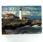 Milton Bradley 500 Piece Croxley Puzzle Portland Head Lighthouse Maine 4611-10. Fixed Price $11.99.