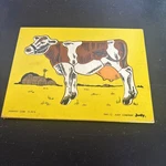 Vintage Rare Judy 1981 Wooden Puzzle Milk Cow J506007 Very Good Condition Fs. Fixed Price $29.99.