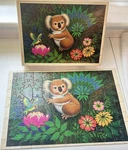 Vintage Built Rite Forest Fantasy Puzzle Koala Bear Flowers 100 Pc - Complete!. Fixed Price $14.00.