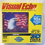 Visual Echo Celebration 500 Pieces 3D Puzzle American Flag Bald Eagle New Sealed. Fixed Price $19.99.