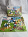 Vintage Smurf 100 Piece Puzzle Milton Bradley 1988 Picnic Complete 4190-9. Fixed Price $7.99.