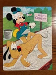 Vintage 1970S Whitman Disney Pluto Piece Puzzle 14"X18" 4649 100% Complete. Fixed Price $9.50.