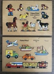 Vintage Fisher-price Wooden Puzzles Set Of 2-MODELS 507 & 508-HOLLAND-QUAKER Oat. Fixed Price $25.00.
