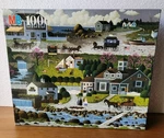 Charles Wysocki Crickethawk Harbor 1000 Pc Puzzle New Sealed 1987 Mb. Fixed Price $25.99.