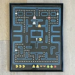 Complete Framed 1982 Puzzle Pacmania Springbok / Hallmark X 24. Fixed Price $99.99.