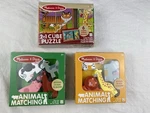 Melissa & Doug 2 1 Cube Puzzle Wooden Animal Matching Developmental Toy Lot. Fixed Price $30.49.