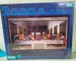 Last Supper By Leonardo Da Vinci 2000 Piece Jigsaw Puzzle Buffalo Games 3X2 Ft. Fixed Price $28.99.