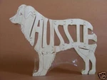 Australian Shepherd Aussie Dog Wood Amish Toy Puzzle Figurine Art. Fixed Price $17.99.