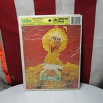 Big Bird Frame Tray Puzzle Mr. Snuffleupagus Monster Drawing Sesame Street 1986. Fixed Price $9.99.