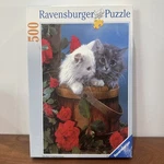 Vintage Ravensburger Kittens W/ Roses Puzzle 500 Pcs 1992 36.2 X 49.3 Cm Germany. Fixed Price $28.80.