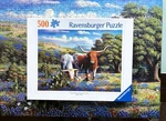 Jigsaw Ravensburger Puzzle 500 Piece Texas Longhorn Made In Germany Complete. Fixed Price $15.00.