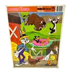 Vtg 1985 Looney Tunes Time Golden Frame Tray Puzzle Farming Complete Ages 3-7. Fixed Price $9.99.