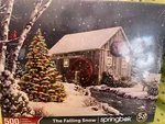 Springbok's 500 Pc 18"X23.5" Puzzle The Falling Snow Christmas Winter Deer New!. Fixed Price $21.95.